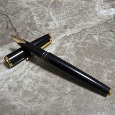 Pilot Custom Fountain Pen 14K Gold Nib Medium Black Used Japan Writing