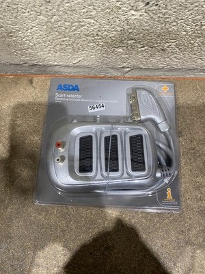 ASDA Scart Selector 3-Wege AV Switch Box vergoldet Cinch Audio