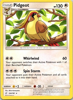 PIDGEOT - 124/181 - TEAM UP - - LP