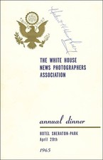HUBERT H. HUMPHREY - PROGRAM SIGNED 04/29/1965
