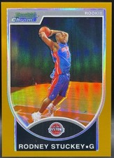 2007-08 Bowman Draft Picks & Stars Chrome GOLD Refractor Rodney Stuckey 62/99 RC