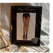 Leg Avenue 9033 Spandex Seamed Fishnet Pantyhose 20 Denier Sheer Black OS