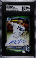 2025 Bowman Chrome Mike Vasil Green Reptilian Refractor Auto 58/99 SGC 9/10
