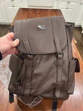 Zaino uomo Luigi Fusaro Napoli in pelle, Made in Italy, Isaia, NUOVO, NUOVO IN BORSA