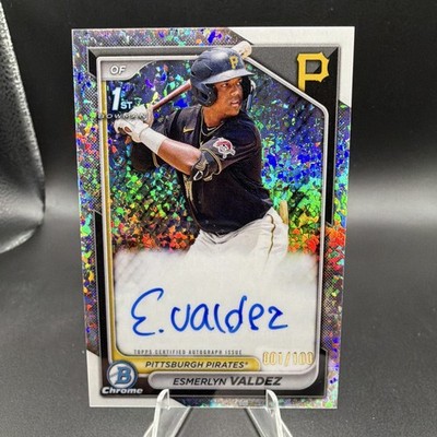 Topps 2024 Bowman Chrome Prospect Autos Esmerlyn Valdez #CPA-EV /100 RC Auto
