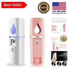 2-Pack Mini Facial Steamer with Visual Water Tank  Mirror   Ideal for Travel