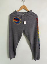NWT Aviator Nation Logo Sweatpants Heather Grey Size X-Small
