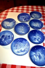 Lot of 13 Bing & Grondahl Jule Aften Annual Christmas Plates 1970-1979 Set