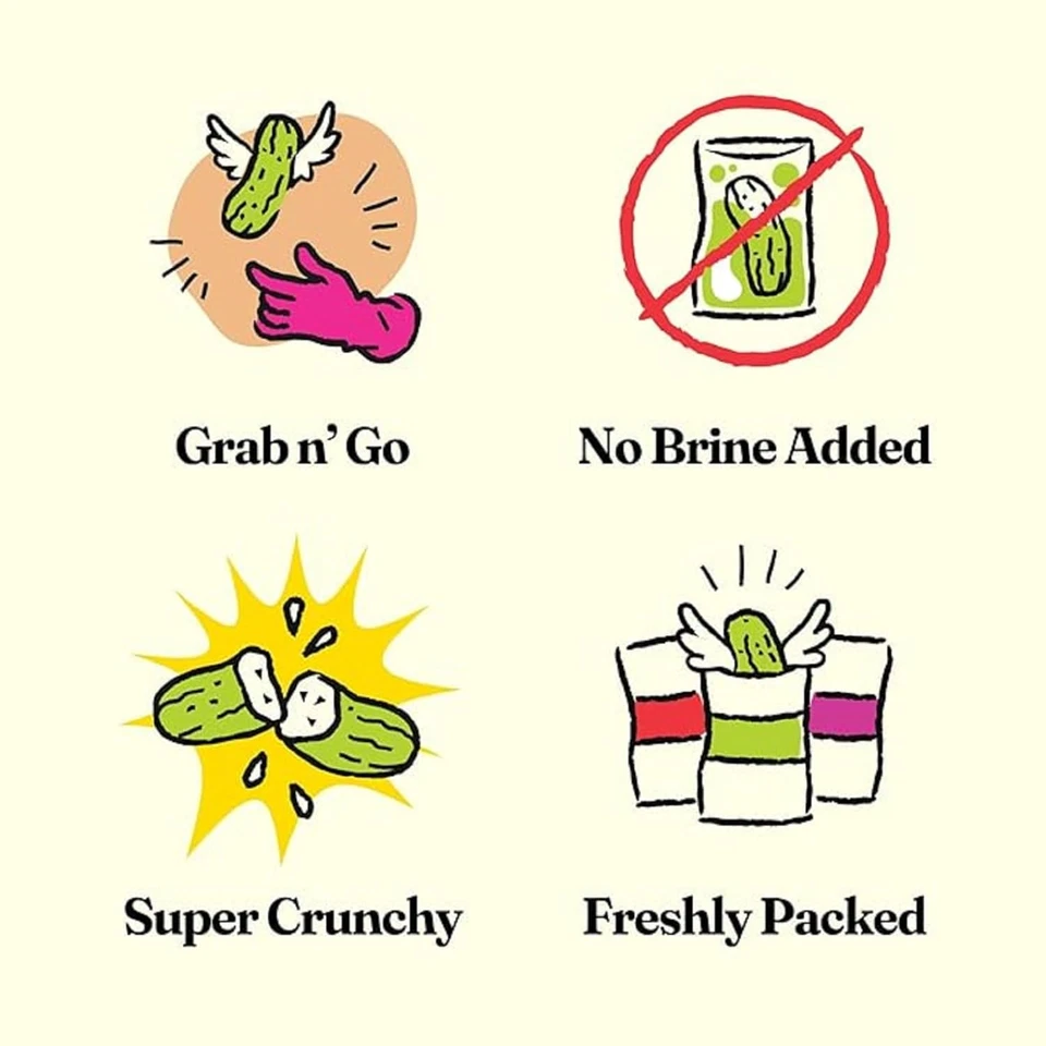 ! Encurtido entero Gone Dilly (paquete de 12) - bocadillo Kosher entero de eneldo encurtido - paquete fresco Foto 4 de 4