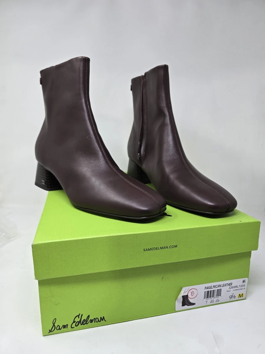 Stivaletto Donna Sam Edelman Paige | Tacco A Blocco 4,4 Cm E Punta Quadrata | Colore Granada Tan | Chiusura Con Cerniera | Eleganza Per L'autunno - 5