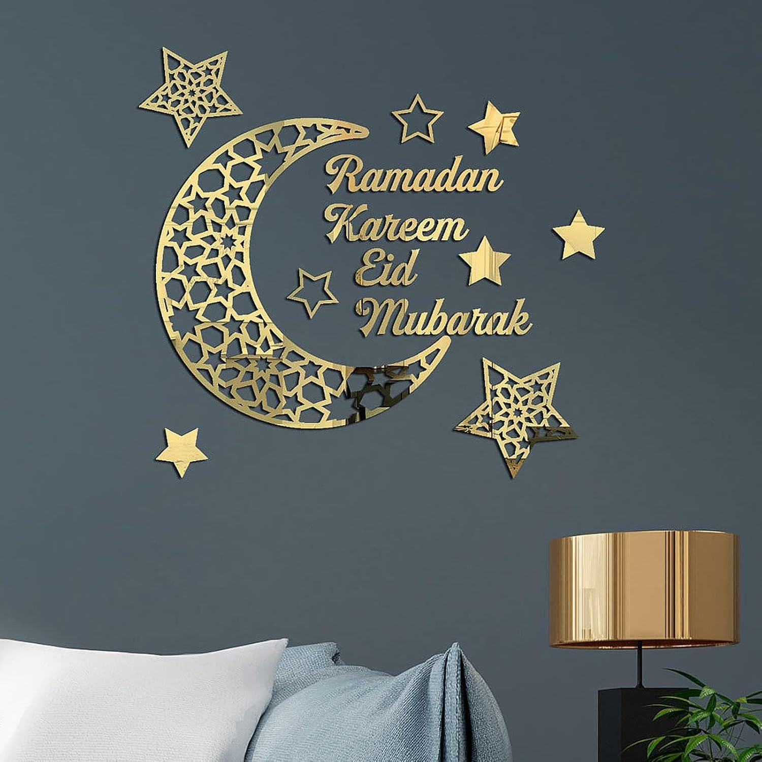 Ramadan Mubarak Decorations for Home Ramadhan Decoration Wall Stickers Eid Decor