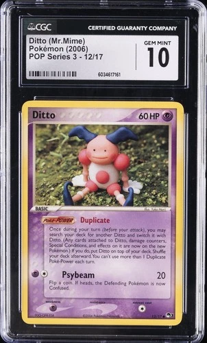 2006 POKEMON POP SERIES 3 #12/17 DITTO (MR. MIME) CGC 10 GEM MINT
