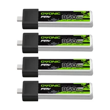 4X Ovonic 100C 850mah 3.8V HV Lipo battery BT2.0 For Beta FPV Tiny Whoop drone