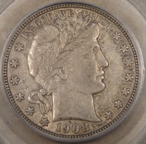 1908-D Barber Half Dollar 50c PCGS Certified AU50