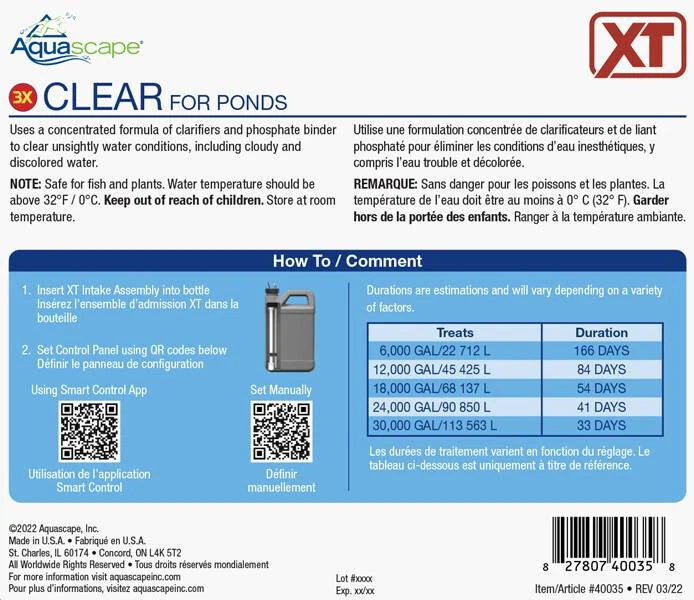 Concentrado transparente AquascapePro 3X para estanques XT, 64 oz. 40034 Foto 2 de 2
