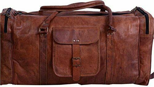 Borsa in Pelle Vintage Speciale Viaggio Una Notte Marronee Duffle Borsone Bagaglio da uomo Borsa in Pelle Vintage Speciale Viaggio Una Notte Marronee Duffle Borsone Bagaglio da uomo
