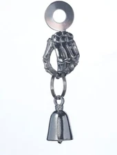 SKELETON HAND Guardian® Bell Hanger Mount Motorcycle Luck Gremlin fits Harley