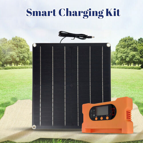 20W 30W 50W Watt Solar Panel Kit / 12v 12Ah Lithium Battery Home Camping Car RV - Picture 29 of 50