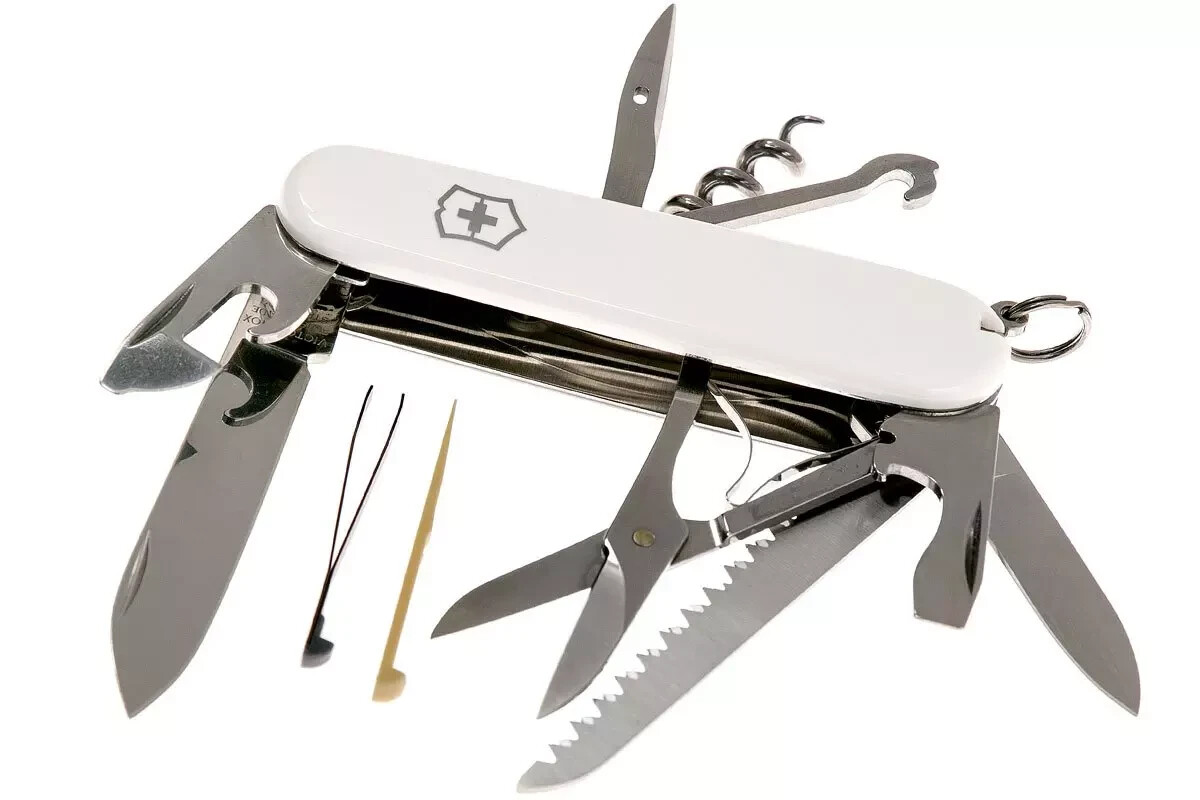 Victorinox Huntsman White - Швейцарский армейский карманный нож 91 мм - 15 инструментов 1.3713.7