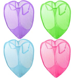 4 x Wäschekorb Wäschesammler Wäscheaufbewahrung Wäschenetz Wäsche Korb