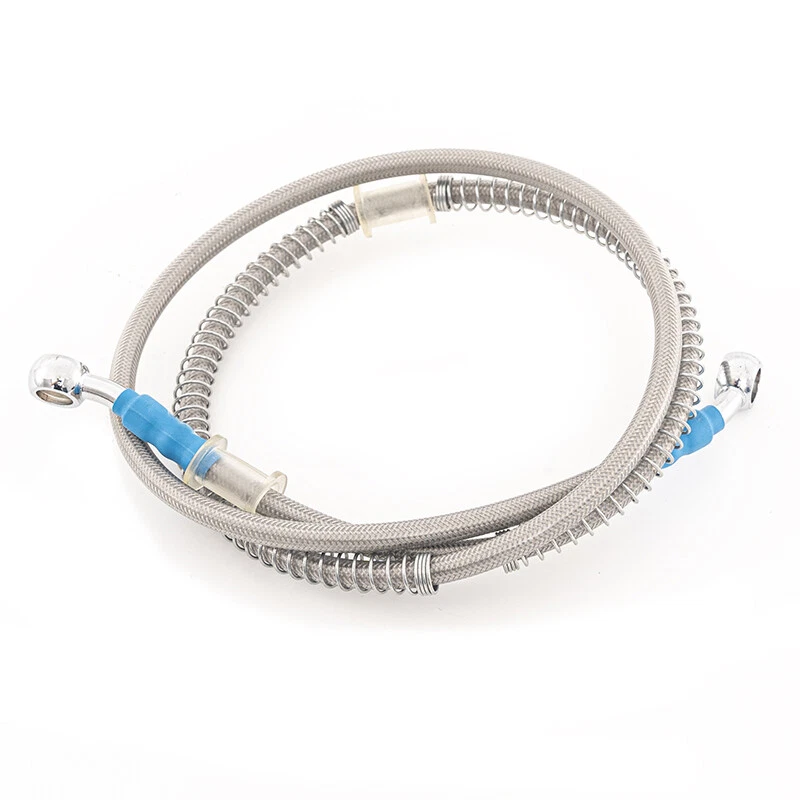 Tubo de manguera de aceite de freno de motocicleta 120 cm/47" acero inoxidable trenzado universal ~ Foto 3 de 4