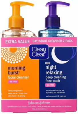 Clean & Clear 2PK of Day & Night Face Wash Citrus Morning Facial (NEW VERSION)