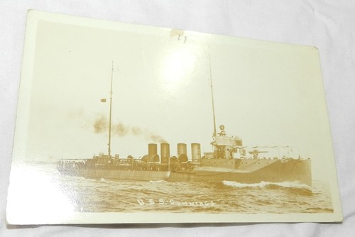 Vintage RPPC Real Photo Postcard - U.S.S. Cummings - Decommissioned in 1945 - Picture 2 of 4