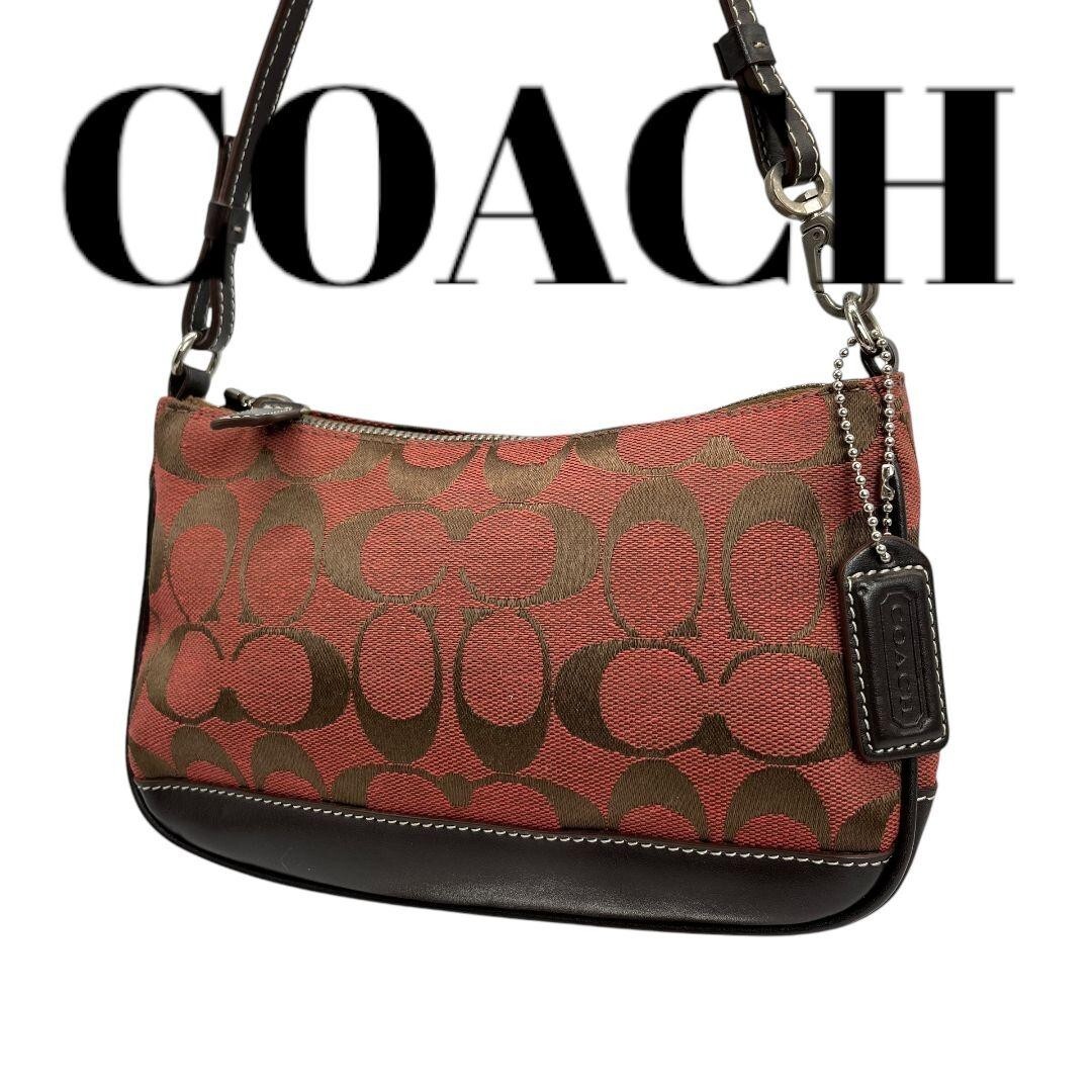 COACH Brown Signature mini pouch