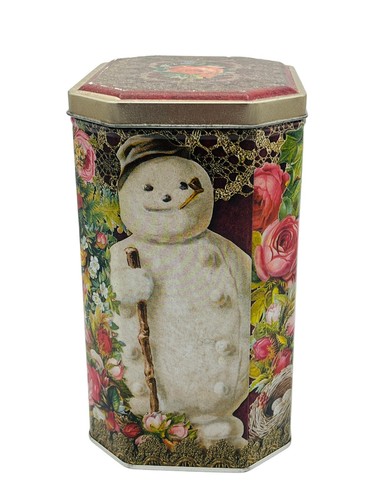 Tema victoriano lata navideña - trineo para niños, muñeco de nieve, velliaje de invierno - Imagen 6 de 7