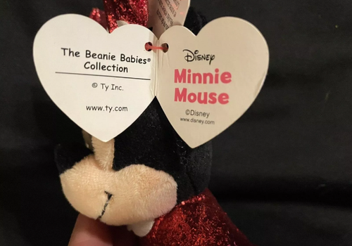 TY BEANIE BABIES COLLECTION SPARKLE DISNEY MINNIE MOUSE PLUSH 8" WITH TAG - Picture 8 of 11