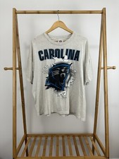 VTG 90s Carolina Panthers NFL Football Break Through Big Double Sided T-Shirt L