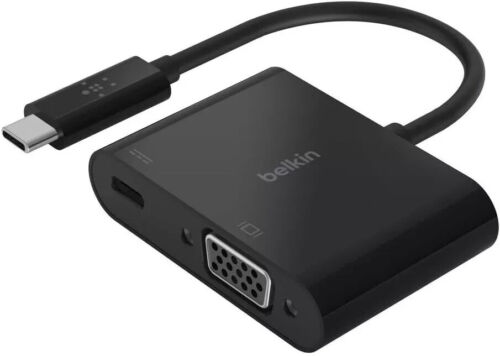 Belkin USB-C to VGA Adapter + Charge - Supports HD 1080p Video Resolution