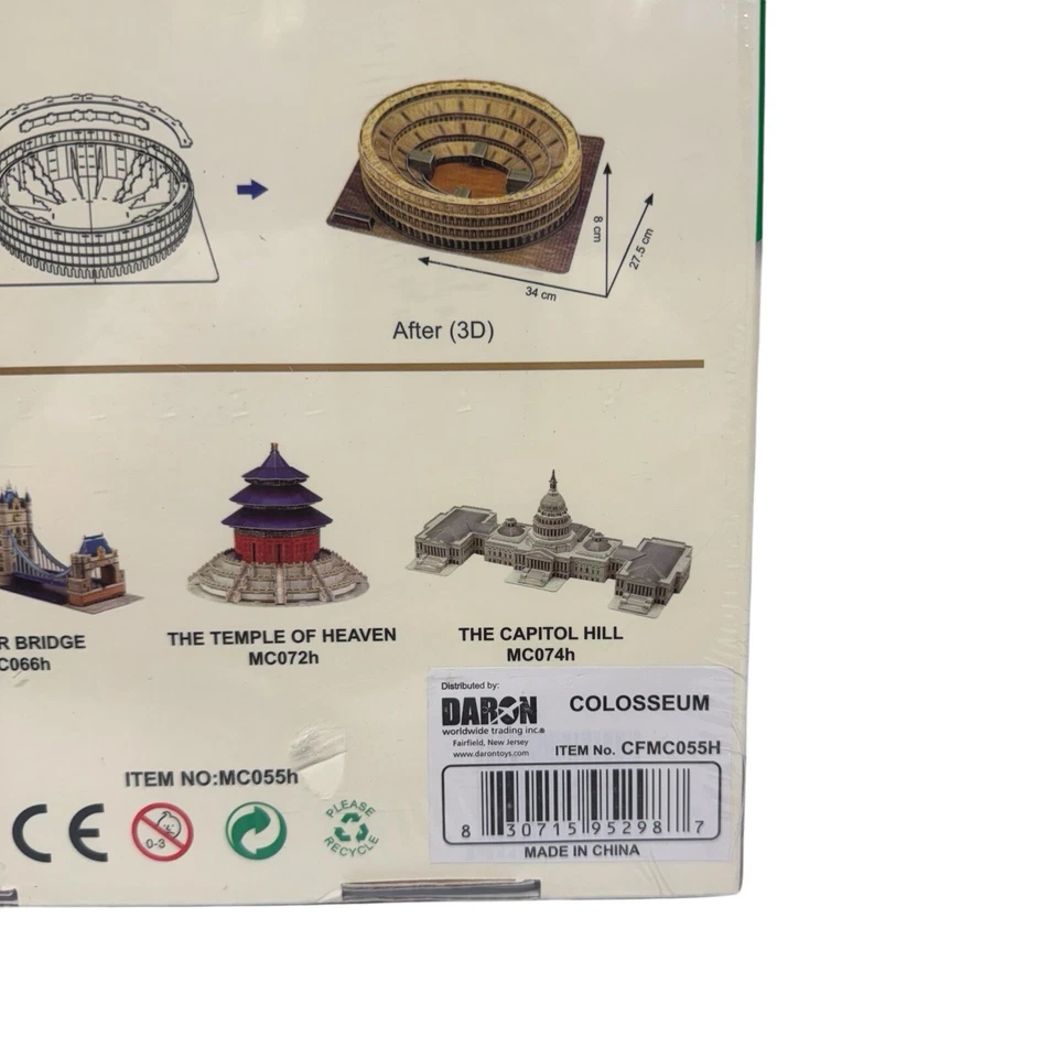 Kit Modelo Puzzle 3D 131 Piezas - Rompecabezas Coliseo Romano Foto 4 de 4