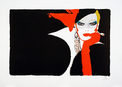 GRUAU RENE - SEBA RED GLOVES 1970-1980 HAND SIGNED