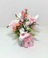 PINK WHITE SPRING SUMMER FLOWERS ARRANGEMENT ...