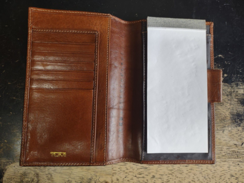 Tumi Travel Wallet Passport Card Holder Genuine Leather Organizer - Picture 1 of 5
