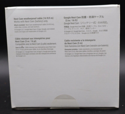 Genuine Google Nest Cam Battery Weatherproof Cable 5M/16Ft