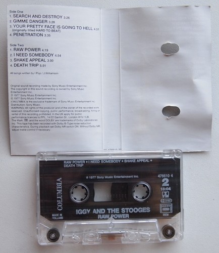 IGGY & THE STOOGES - RAW POWER (COLUMBIA COL4766104) 1990s EUROPE CASSETTE TAPE - Picture 5 of 6