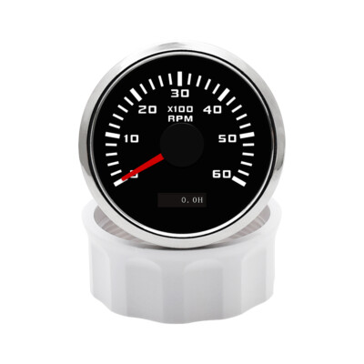 52mm Tachometer Messgerät LCD Digital Stunden Meter für Auto Boot 0-6000RPM