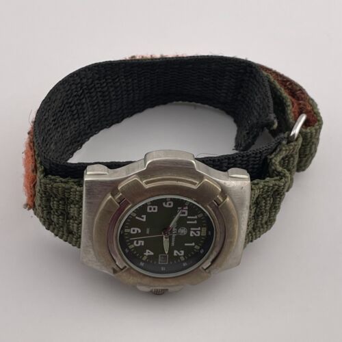 Smith & Wesson Watch Date Mens Rare Vintage 42mm Case Nylon Self Latch Band - Picture 6 of 13