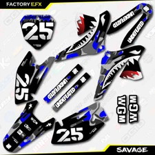 Gray & Blue Savage Camo Graphics Kit fits 08-22 Suzuki DRZ125 DRZ 125 decals