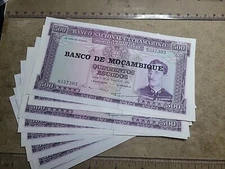 🇲🇿 Mozambique 500 escudos 1967 P-118 (EACH) UNC  Banknote 062724-1