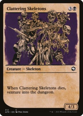Clattering Skeletons Foil (312) Showcase Adventures in the Forgotten Realms MTG