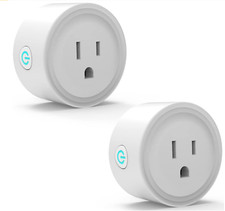 2 PACK Mini Smart 2.4G Wifi Plug Socket Outlet Work
