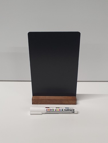 Pizarras/pizarras de mesa + una pluma de tiza líquida gratis - roble oscuro (WB). - Imagen 3 de 16
