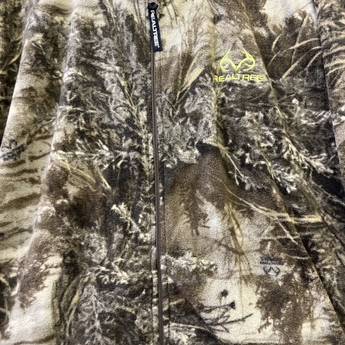 🔥Real Tree Fleece Jacket Men's 2XL Brown Camo Hunting Full Zip Thermal Outdoors - Picture 5 of 19