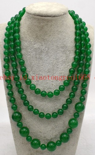 Long Natural Fashion 8mm&14mm Multicolor Gemstone Round Beads Necklace 54in - 第 47/129 張圖片