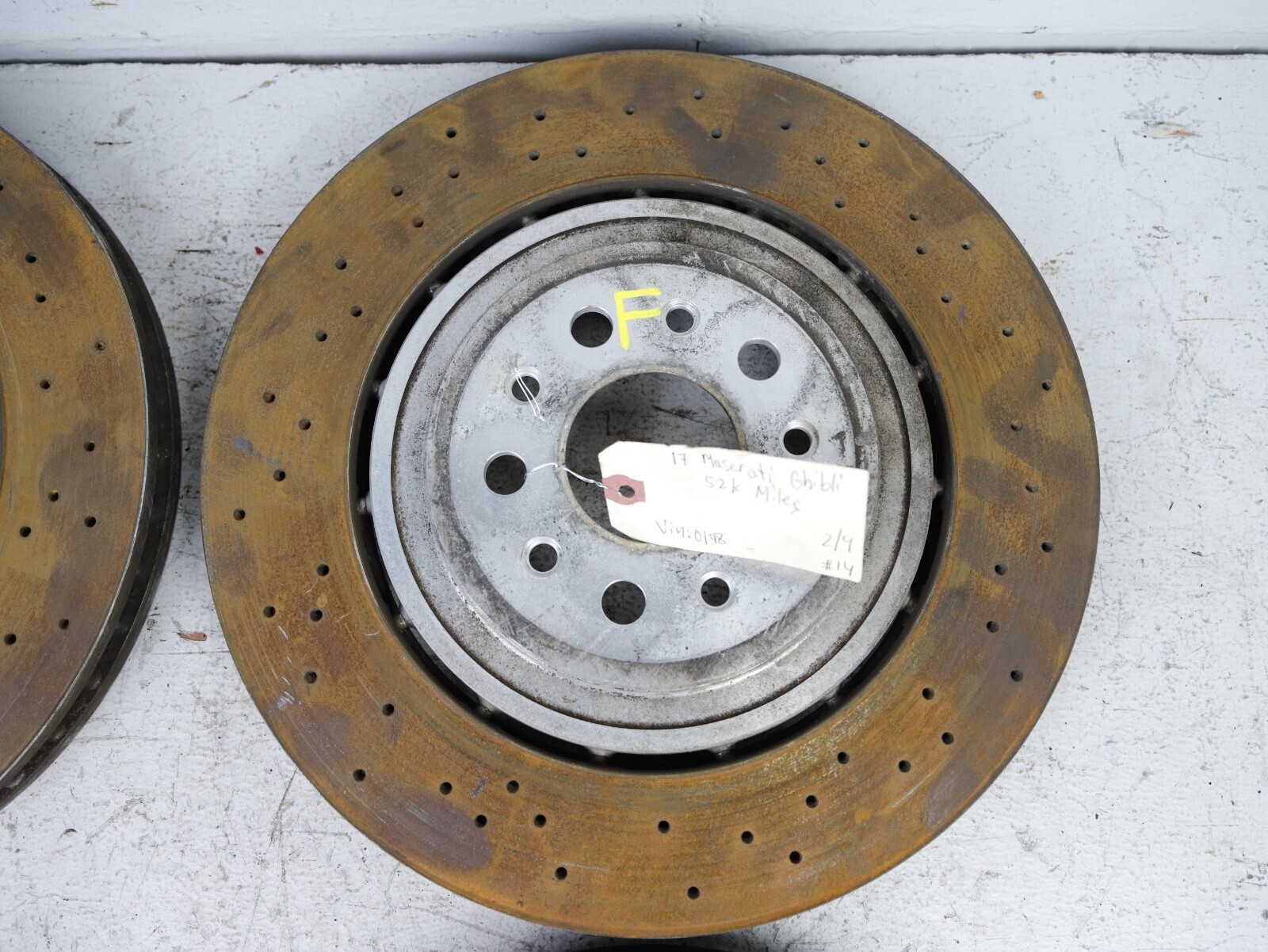 14-20 MASERATI GHIBLI AWD FRONT & REAR BRAKE ROTORS DISC SET OEM 52K
