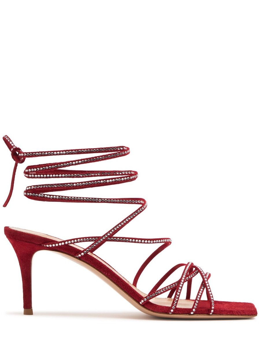 【関税&送料込】Gianvito Rossi Sandal With Crystals Gianvito Rossi Crystal Strap 115mm Sandals | Black | FARFETCH