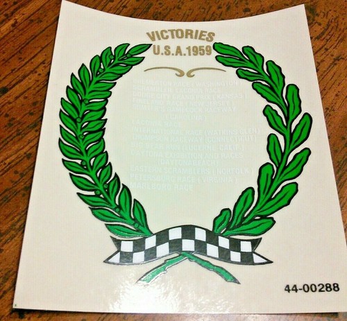 1959 USA VICTORIES Berliner 125 175 200 Sport 1960-62 Ducati top tank sticker - Picture 4 of 6